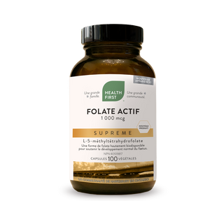 Health first - acide folique actif supreme 1000mcg -100 vcaps