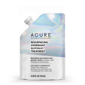 Acure - traitement glycolique de nuit resurfaçant 10 ml.