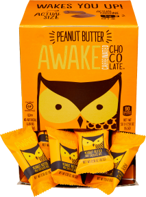 Awake chocolate - beurre de cacahuètes au chocolat - singles 50 x 13,5 g.