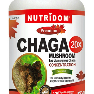 Nutridom - champignon chaga 20x, 500 mg - 120 vcaps.