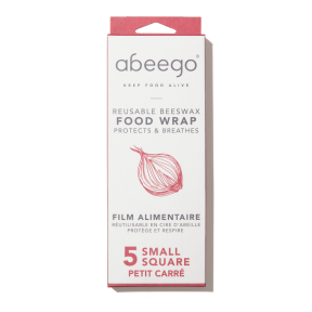 Abeego - 5 petit carré de film alimentaire en cire d'abeille 8 x 5ct