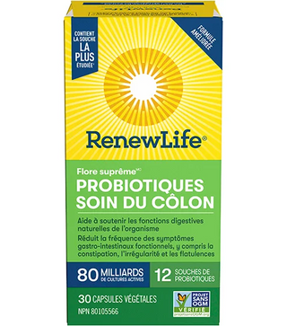 Renew life - flore suprême soins du côlon (80m) - 30 vcaps ll.