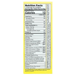 Health wise - aliment à base de plantes multivitaminé antioxydant thermogénique meta fuel berry  14 stick.