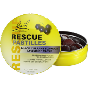Bach - rescue remedy : pastilles cassis noirs - 50g