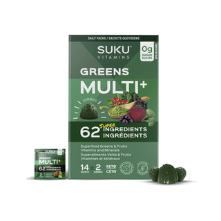 Suku vitamins -  Greens multi + (14 sachets x 2 gummies) - 130g