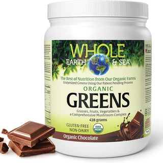 Whole earth & sea - Aliments verts bio fermentés, chocolat - 438g