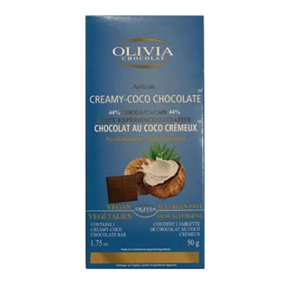 Olivia - chocolat noix de coco crémeux s/cholesterol 44% -  50g