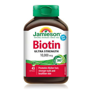 Jamieson - Biotine (10,000 mcg) ultra fort - 45 gél.