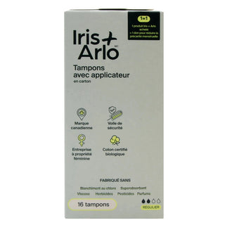 Iris + arlo -  Tampon régulier avec applicateur - Boite de 16