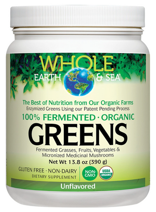 Whole earth & sea - aliments verts bio fermentés : non aromatisé - 390g