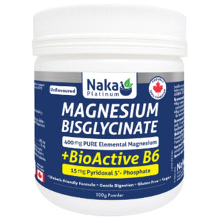 Naka - platinum magnesium bisglycinate + b6 bioactive - 100g
