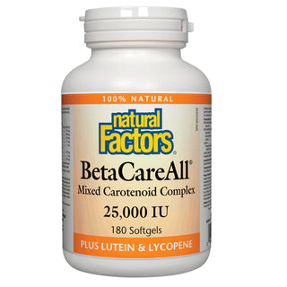 Natural factors - betacareall  25,000ui - 180 gél