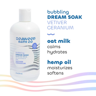 The seaweed bath co. - bain moussant - vétiver géranium 354 ml.