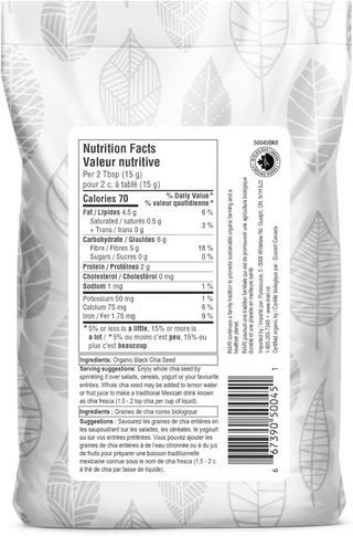 Inari - Graines de chia entières noires biologiques 500 g