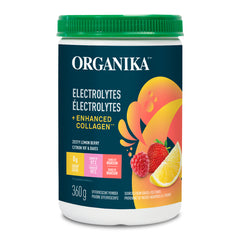Organika - Électrolytes + enhanced collagen (poudre effervescente) citron vif & baies - 360g