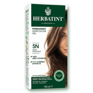 Herbatint - 5n châtain clair gel colorant permanent 135 ml.