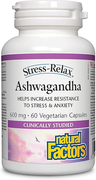 Natural factors - Stress relax ashwagandha 600mg - 60 vcaps