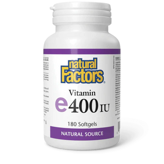 Natural factors - Vitamine e (400 ui) - 180 gél