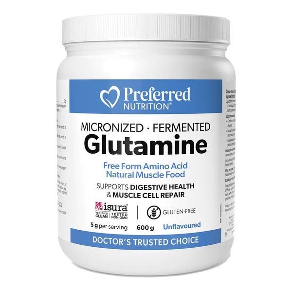 Preferred nutrition Glutamine fermentée micronisée poudre, 600 g