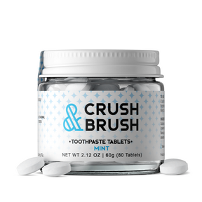 Nelson naturals -comprimés de dentifrice crush & brush de menthe - pot en verre  60 g.