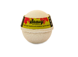 Saavy - bombe de bain naturelle et bio - vanille de tahiti & kukui.