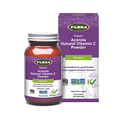 Flora - vitamine c naturelle extraite d'acérola en poudre 50 g