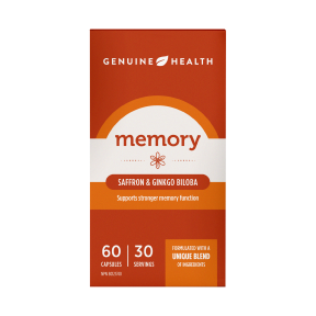 Genuine health - mémoire safran & ginkgo biloba 60 gélules