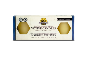 Dutchman's gold - bougies en cire d'abeille, votives 3 pièces.