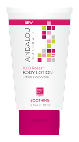 Andalou naturals - lotion corporelle apaisante sensitive 1000 roses 6 x 50 ml.
