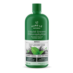 Pure-Le natural - Liquid greens chlorophylle menthe verte et charbon activé - 450 ml