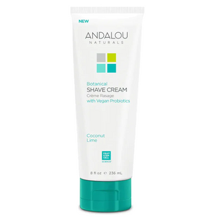 Andalou naturals - crème rasage au  noix de coco et citron vert 236 ml.