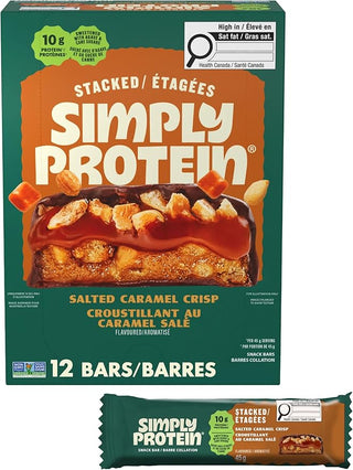 Simply protein - Barre étagée fondant croustillant caramel salé - 12x45g