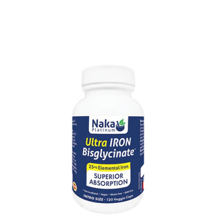 Naka - platinum ultra iron bisglycinate - absorption supérieur 25 mg  120 vcaps