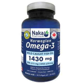 Naka - Platinum norwegian omega-3 huille de poisson sauvage 1430mg - 80gél