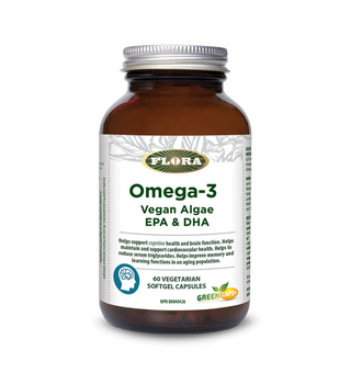 Flora - omega-3 algue vegetale epa & dha 60 gélules
