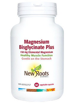 New roots herbal Diglycinate de magnesium, 150 mg · 60 capsules