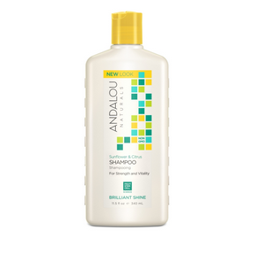 Andalou naturals - shampooing brillant au tournesol et aux agrumes 340 ml.