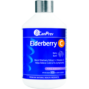 Canprev - Elderberry c, liquide, saveur de baies de sureau - 500 ml