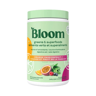 Bloom - Aliments verts et superaliments, orange et fruit de la passion - 149 g