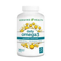Genuine health - Daily omega3 (160mg epa/100mg dha) quotidien - 240 gél. (tbd)