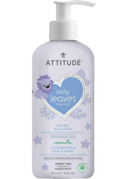 Attitude - lotion pour le corps baby leaves (bonne nuit au lait d'amande) 473 ml.