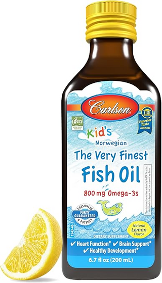Carlson - huile de poisson pour enfants the very finest, 800 mg d'oméga-3 -  200 ml.