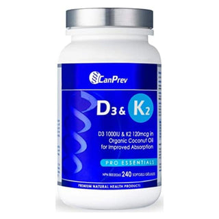 Canprev - vitamines d3 & k2 - 240 gél.
