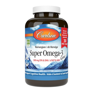 Carlson labs - super omega-3 gems, huile de poisson, 1200 mg, 250 gélules molles.