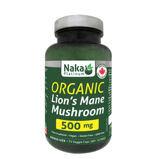 Naka - platinum lion's mane (héricum) biologique 500mg - 75 vcaps