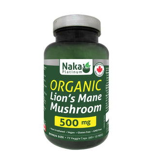 Naka - Platinum lion's mane (héricum) biologique 500mg - 75 vcaps