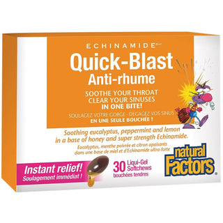Natural factors - Echinamide quickblast anti-Rhume -  6 x 30 gel.croq.