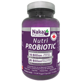 Naka - Platinum nutri probiotique 45m - 75 vcaps (lc/ll)