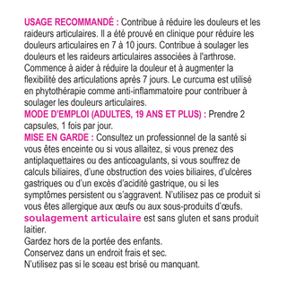 Genuine health - Soulagement rapide des articulations avec nem et curcuma  - 60 + 60 caps