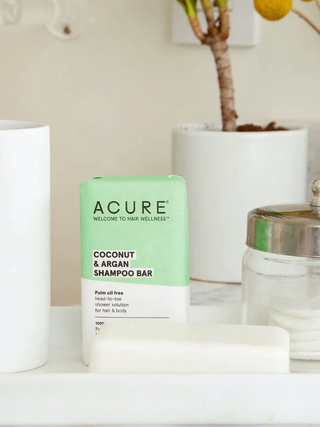 Acure - shampoing solide à la noix de coco et à l'argan 140 g.